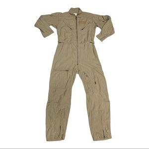 USGI USAF Tan Flight Suit Coveralls 42L. Fire Resistant.